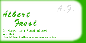 albert fassl business card